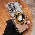 thumbnail image 1 of Magnetic Kickstand (Glitter Lens Protector ) Case for IPhone 15 14 13 12 Pro Max (Compatible with Magsafe ) Sparkling Diamond Cover Glitter Shiny Rhinestone Cases (Gold,for iPhone 15), 1 of 12