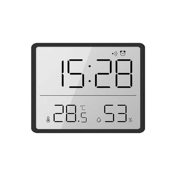 Magnetic Kitchen Clock Simple Digital Wall Clock, Multi-functional Temperature and Humidity Sticky Electronic Watch