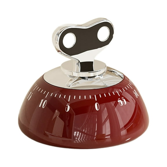 Magnetic Kitchen Timer, Mechanical 60 Minute Timer with Loud Alarm, Battery-Free for Cooking and Baking, Strong Backing for Fridge Oven, Compact Analog Countdown Timer