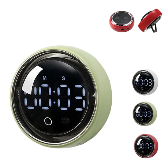 Magnetic Kitchen Timer, Smart Voice Activated Digital Countdown Gadget, Digital Rotary Knob MagnetTimer, Fridge Magnet Timer, Hands-Free Adjustable DigitalAlarm, for Fitness Baking Learning Teaching