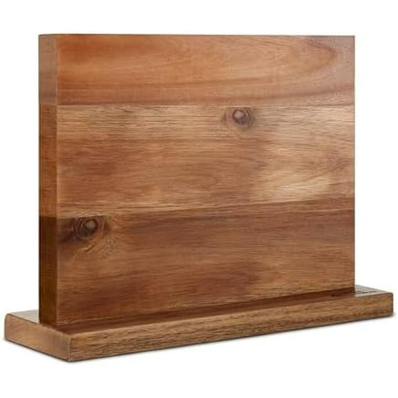 Magnetic Knife Block, Double-Sided Magnet Knife Holder Stand, With Strong Enhanced Magnets, Kitchen Counter Organization Storage Rack, Wood Stand, Utensil Holders