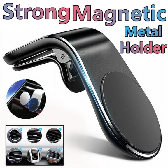 Magnetic L-Type Universal Phone Holder in Car Phone Stand Clip for Mount Car Magnetic Phone Holder Suit to All Model Cellphone