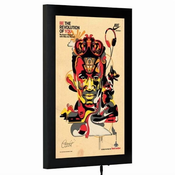 Magnetic LED Box 24"w x 36"h Poster Size Black