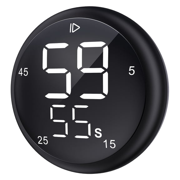 Magnetic LED Countdown Timer with 5,15,25,45 Min Shortcuts for Kitchen, Classroom, Office, Gym