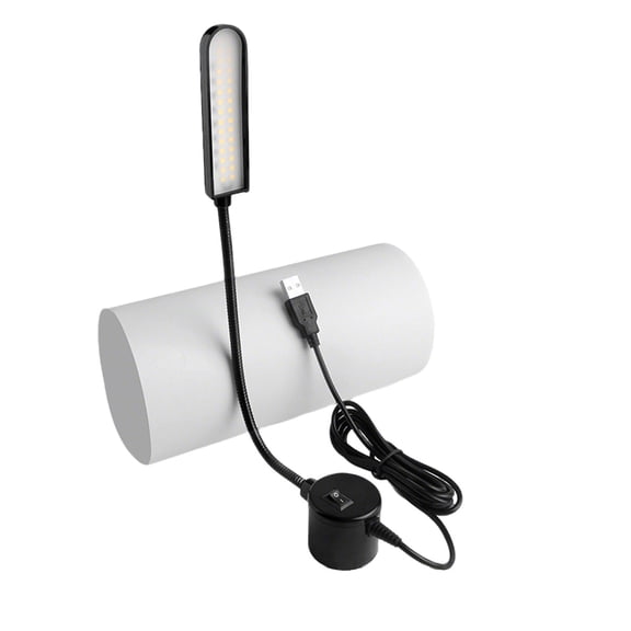 Magnetic LED Sewing Machine Light with Flexible Gooseneck - 30 Natural Sunlight Bulbs Workbench Lamp for Crafting Reading and Detailed Tasks