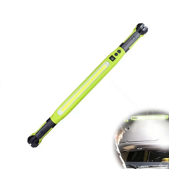 Magnetic LED Work Light - 1200LM Rechargeable COB Worklight with 360 Rotate Head, 2000mAh Battery & USB-C Display, IP55 Waterproof Portable Mechanic Light for Under Hood, Garage, Car Repair & Camping
