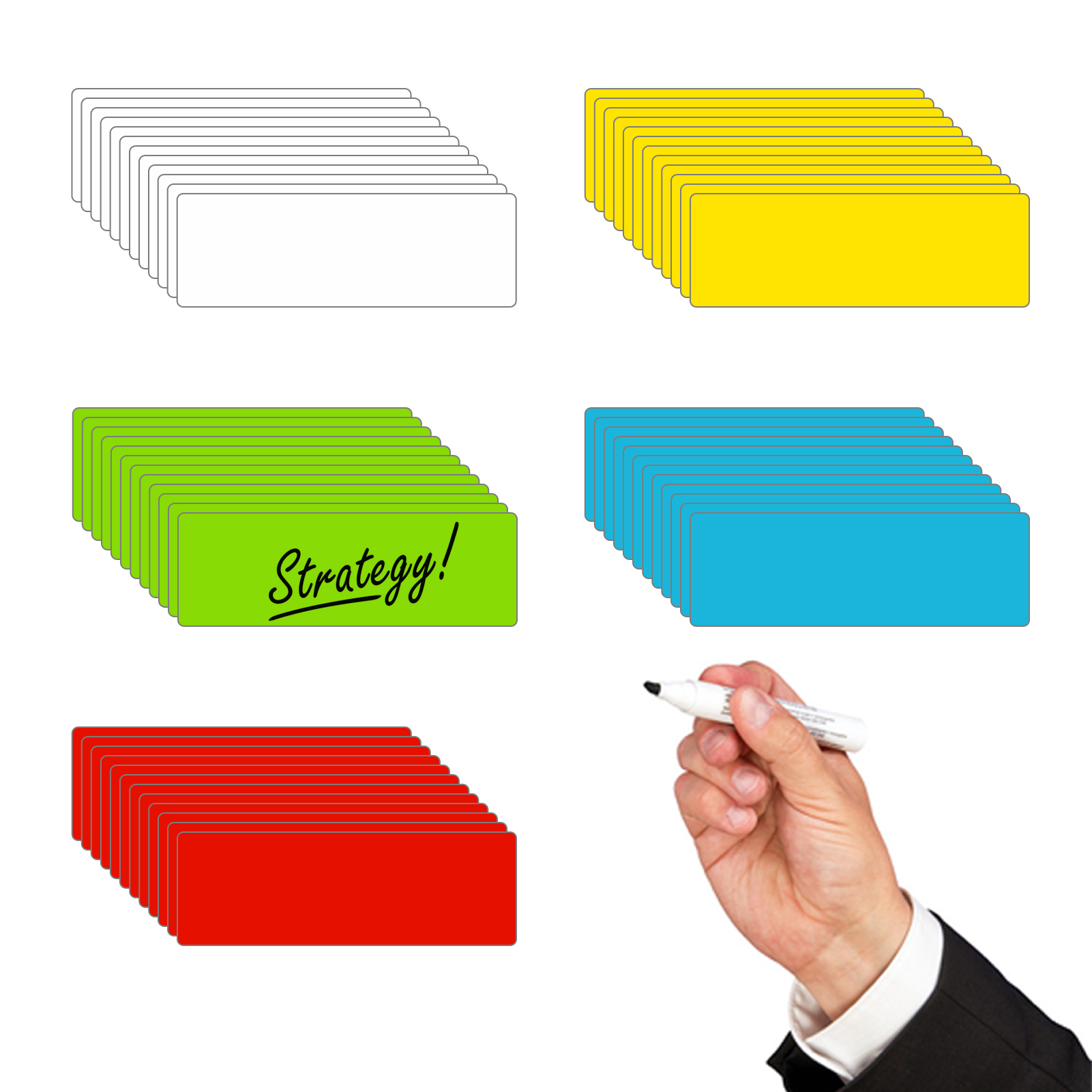 acdanc 40 Pieces Magnetic Dry Erase Labels Flexible Whiteboard Magnets