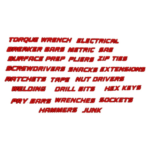 Toolbox Organization Magnetic Labels, Magnetic Tool Box Labels, Tool Box Labels, Tool Chest Organizer Labels with Strong Magnets & Easy to Read Printing,Fits All Brands of Steel Tool Box Drawers