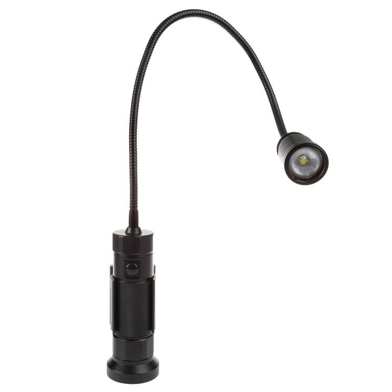 Stalwart Magnetic Lamp Cree LED Work Light with 550 Lumen Two Magnet Bases and Flexible Gooseneck for Desks Reading and Workbench (Black)