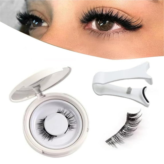 Magnetic Lashes,Magnetic Eyelashes with Applicator Reusable Magnet Eyelashes without Eyeliner Natural Look No Glue or Liner Needed