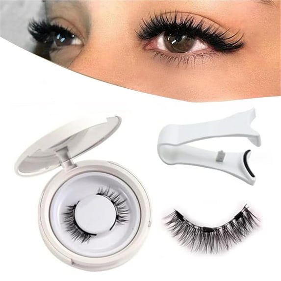 Magnetic Lashes,Magnetic Eyelashes with Applicator Reusable Magnet Eyelashes without Eyeliner Natural Look No Glue or Liner Needed