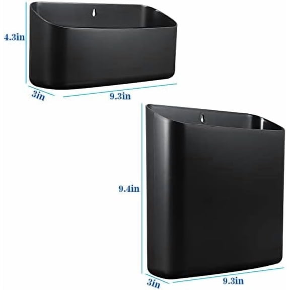 Magnetic Laundry Storage, Large Lint Holder Bin for Laundry Room, Space-Saving Trash Container Hanging on Dryer, Washer or Wall Mount Trash Bin (Black)