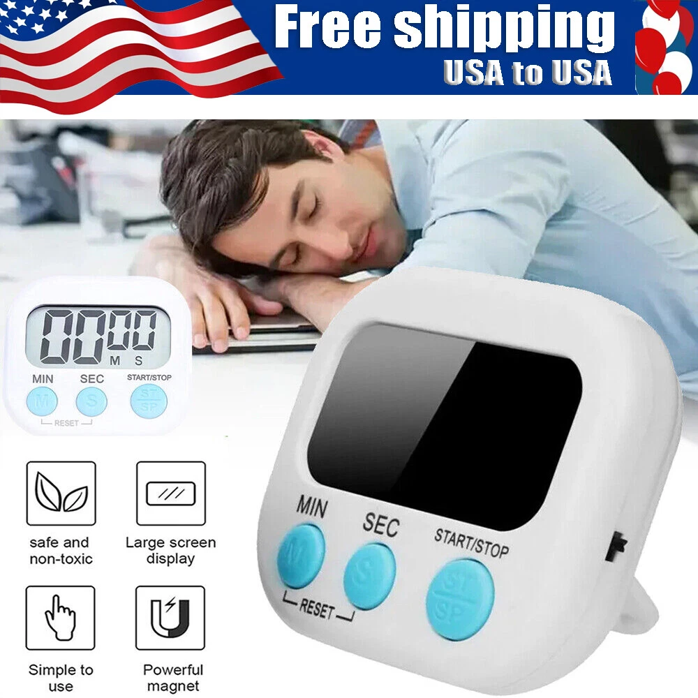 Magnetic Lcd Digital Kitchen Cooking Timer Count Down Up Clock ...