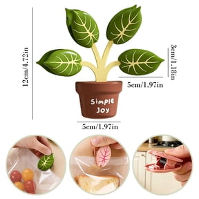Magnetic Leaf Clip - 1 Pack Decorative Fridge Magnet Clip for Photos Notes - Strong Magnetic Memo Holder for Kitchen Office Board - Green
