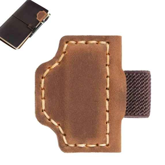 Magnetic Leather Bookmark with Pen Holder Book Mark Clip Notebook Pencil Loop for Readers Book Lovers Artist Gift for Women Men