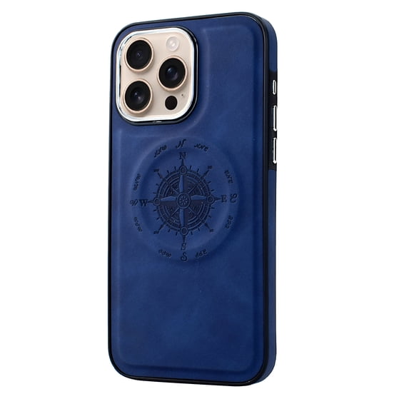 Magnetic Leather Case Compatible with iPhone 14 Pro Max Case, Compatible with All MagSafe Accessories, Premium Smooth PU Leather Shockproof Anti-fall Thin Fit Phone Case Cover,Blue