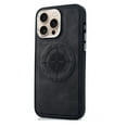 thumbnail image 1 of Magnetic Leather Case Compatible with iPhone 16 Pro Max Case, Compatible with All MagSafe Accessories, Premium Smooth PU Leather Shockproof Anti-fall Thin Fit Phone Case Cover,Black, 1 of 6