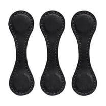 Magnetic Leather Page Holder (Fold-Over Book Clip, Reading Placemark), Black, Black Magnetic Leather Book Clips, Vintage Bookmark And Folder For Reading, Meiiso