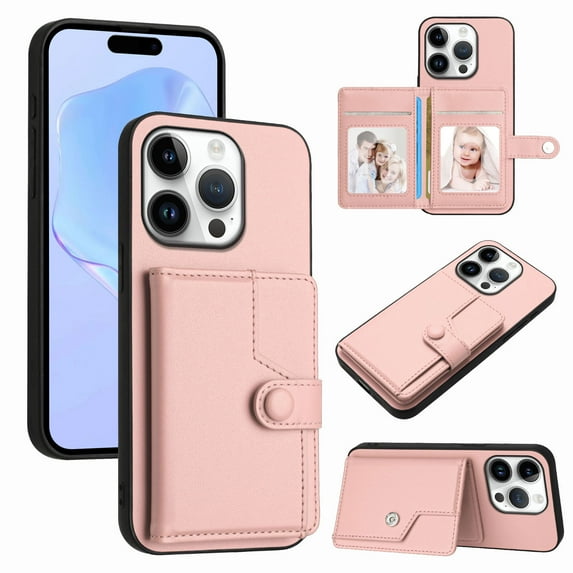 Magnetic Leather Phone Wallet Case Card Slot Shockproof Flip Back Cover For iPhone 16 15 14 13 12 11 Mini Pro Plus ProMax XR XS XSMax 7Plus 8Plus 7G 8G