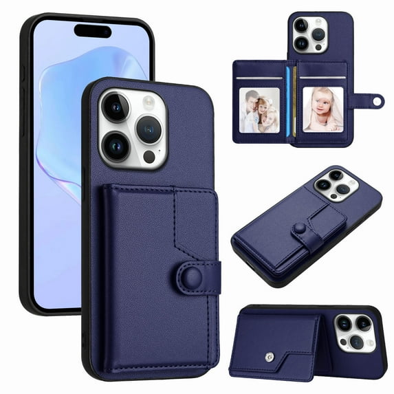 Magnetic Leather Phone Wallet Case Card Slot Shockproof Flip Back Cover For iPhone 16 15 14 13 12 11 Mini Pro Plus ProMax XR XS XSMax 7Plus 8Plus 7G 8G