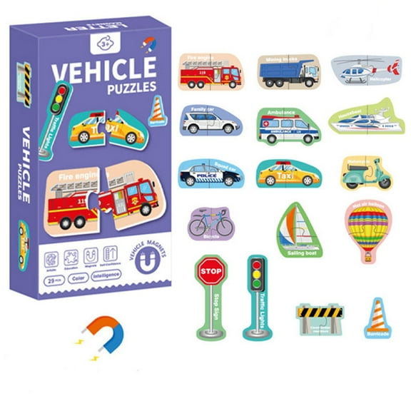 Magnetic Letters for Classroom,Vehicles Alphabet Magnets for Toddlers 1-3 Year Old, Learning & Educational Magnet Toys, Spelling Preschool Learning Toys for Boys Girls, Educational Games for Kids