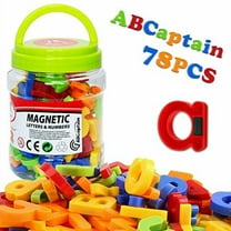 Magnetic Letters Numbers Alphabet ABC 123 Fridge Magnets Preschool Educational Learning Plastic Toy Set Uppercase Lowercase Math Symbols for Toddlers Kids (78 PCS)