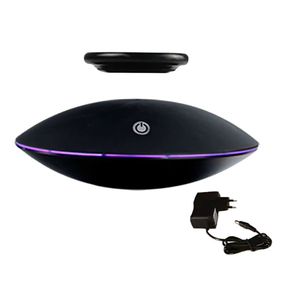 Magnetic Levitating Floating Display Stand, Showcases Collectibles and Miniatures, Modern Desktop Ornament with Rotation, Black1