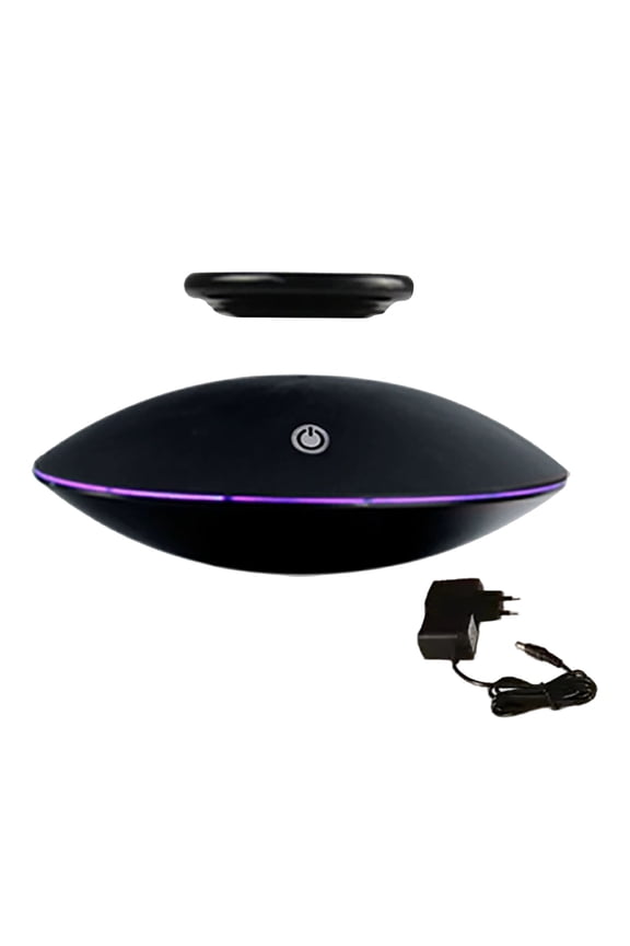 Levitating Floating Display Stand, Showcases Collectibles and Miniatures, Modern Desktop Ornament with Rotation, Black1