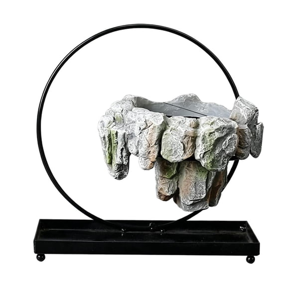 Magnetic Levitating Floating Planter with Rockery Levitating Plant Pot, Suspension Decor Floating for Plant Pot,Futuristic