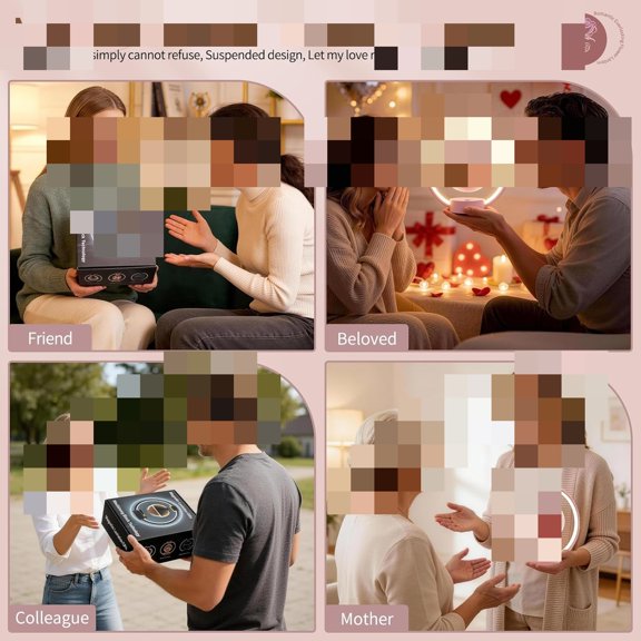 Magnetic Levitating Lamp with Preserved Flowers, Touch-Controlled Dimmable Table Lamp, Night Light, Bedside Lamp for Home Office Decor, Mother's Day Gift for Mom (Pink)$$