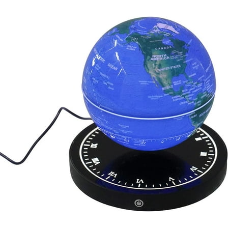 Magnetic Levitation Floating Globe Rotating Earth Globe World Map Geographic Globes w/LED for Night Light Home Office Desk Decor for Men Father Boys