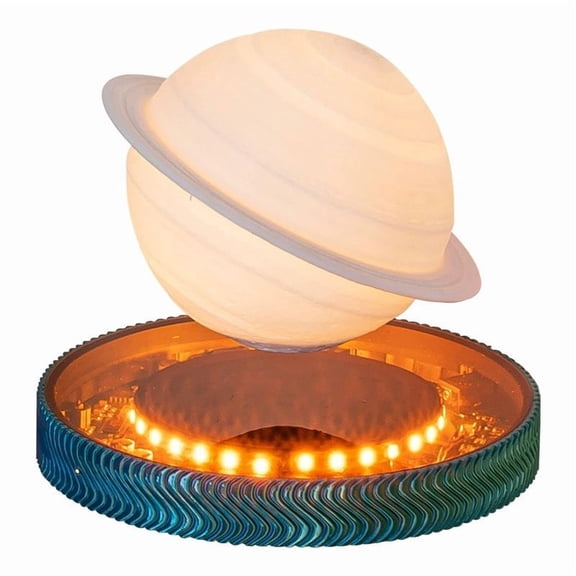 Magnetic Levitation Floating Light Ball Saturn Planet LED Night Light Lamp Desktop Tabletop Shelf Kitchen Bedroom Office Decor Gift