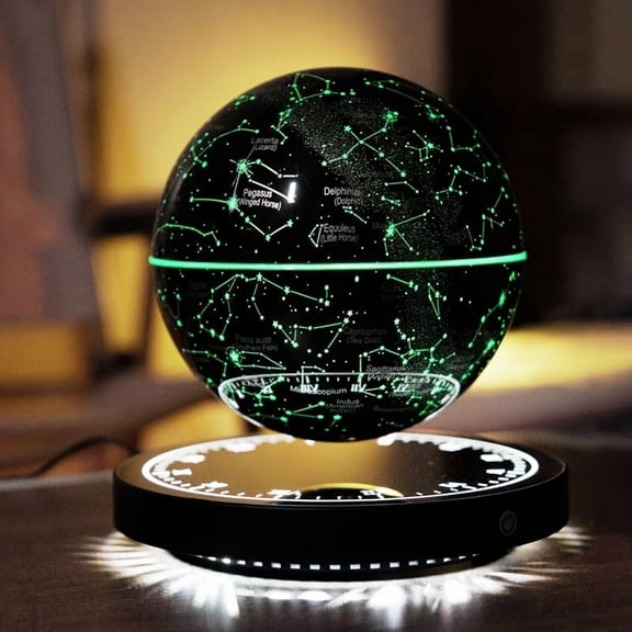 Magnetic Levitation Galaxy Globe Lamp, 3D Constellation Starry Sky Projector, Touch Control LED Nebula Night Light, Floating Celestial Sphere for Bedroom & Office, Unique Astronomy Gift