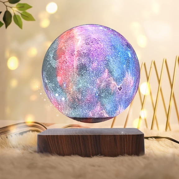 Magnetic Levitation Galaxy Moon Lamp, 3D Starry Sky Night Light, 3 Modes, 360° Rotation, Touch Control, Bedroom Office Celestial Decor, 2025 Holiday Gift for Girlfriend