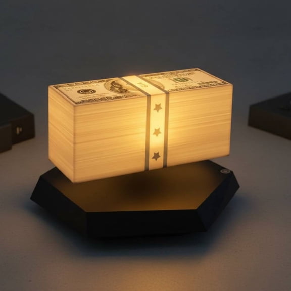 Magnetic Levitation Lamp Floating Dollar Bill Design Touch Control for Home Office Gift