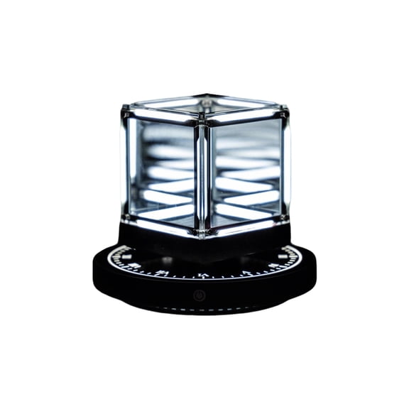 Magnetic Levitation Thinking Space Desk Decor Lamp, Touch Control Gaming Ambient Desk Lamp Creative Abyss Night Light with Adjustable Brightness, Built-in Clock (White Light)