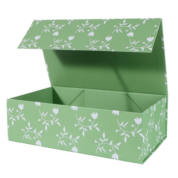 Magnetic Lid Leaves Gift Box 1 Pack, Rigid Hard Present Box with , Reusable Packaging Box for Gifts, Party Favors and Small Keepsakes