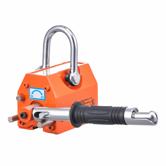 Magnetic Lifter 220 lbs Capacity, Heavy Duty Neodymium Lifting Magnet, Steel Hoist Magnet with Release Handle, Permanent Magnet for Lifting Steel Plates, Blocks & Rounds