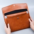 thumbnail image 1 of Magnetic Lock Leather Document Holder, A4 Portfolio Organizer with Secure Closure, Water-Resistant Business File Bag for Papers, Notebooks, Essential Office Supplies, 1 of 7