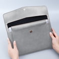 thumbnail image 1 of Magnetic Lock Leather Document Holder, A4 Portfolio Organizer with Secure Closure, Water-Resistant Business File Bag for Papers, Notebooks, Essential Office Supplies, 1 of 7