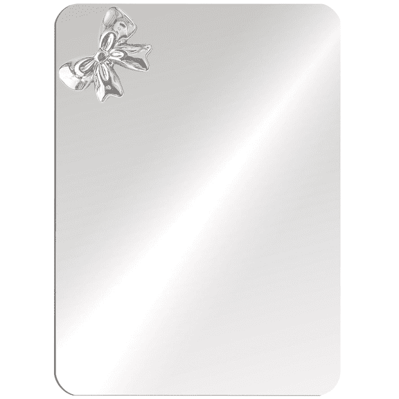 Bow Magnetic Locker Mirror 4"x6" for Girls,Small Real Glass Frameless Magnetic Backing Mirror for School Locker, Bathroom, Refrigerator, Office Cabinet, Home