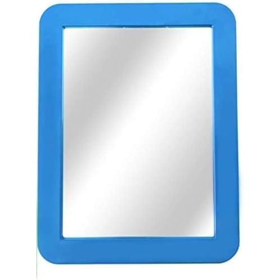 Magnetic Locker Mirror,5" x 7" Small Mirrors for Locker with Magnetic Backing,Real Glass Mirrors for School Locker, Bathroom,Workshop Toolbox,Locker Accessory, Office, Home (Blue)