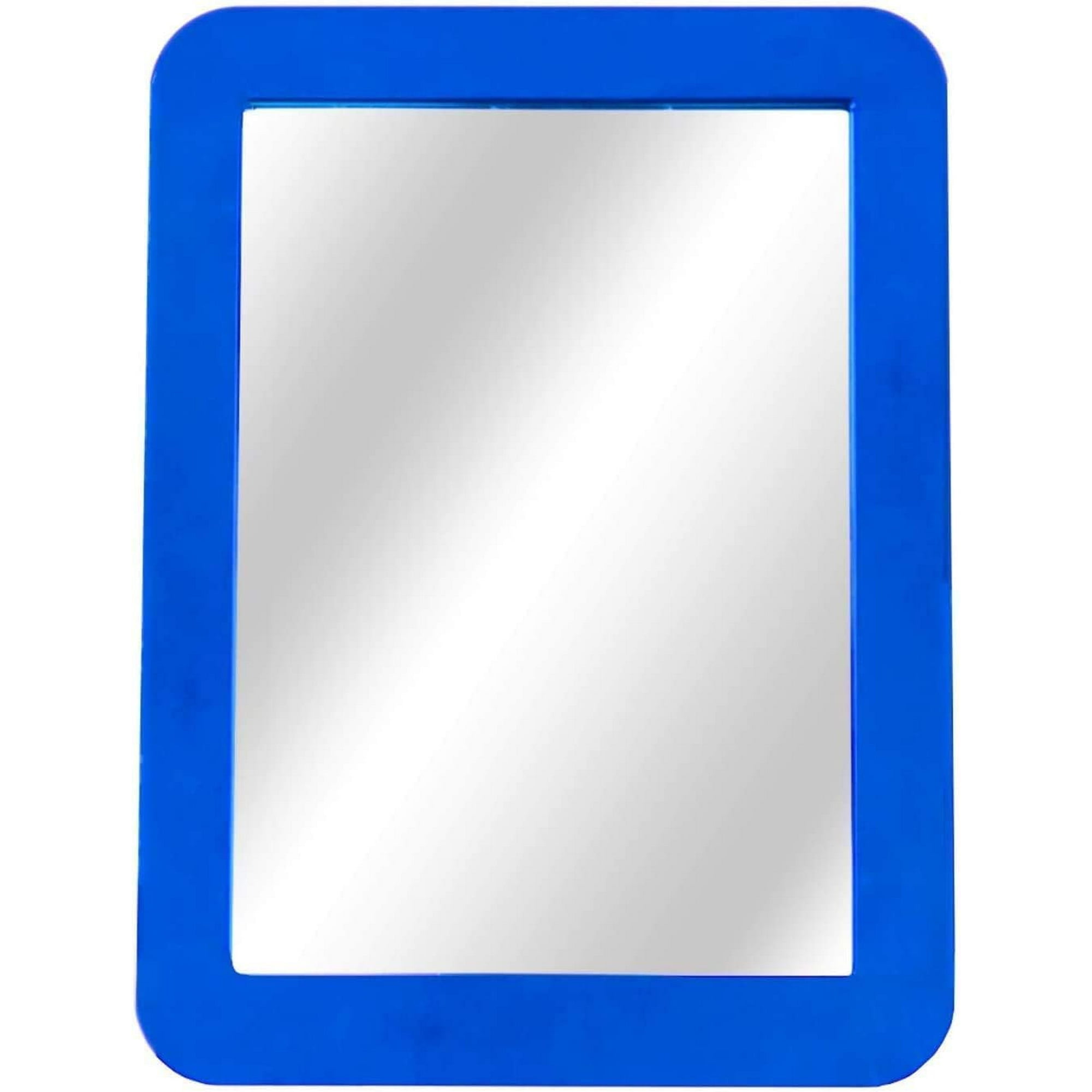 Magnetic Locker Mirror - 5" x 7"- for School Locker, Bathroom, Locker Accessory, Household Refrigerator, Workshop Toolbox or Office Cabinet (Navy Blue)