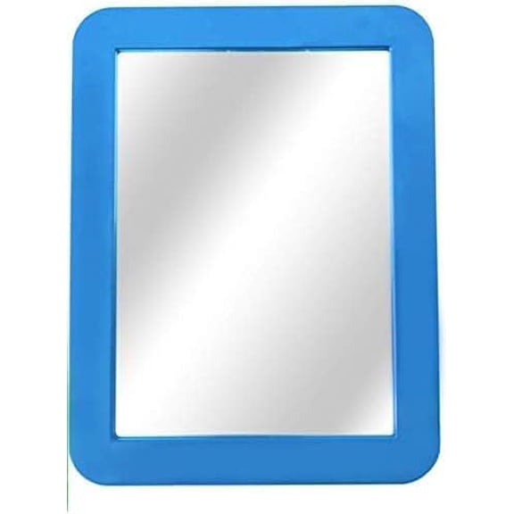 Magnetic Locker Mirror - 5" x 7"- for School Locker, Bathroom, Household Refrigerator, Locker Accessory, Workshop Toolbox or Office Cabinet (Blue)
