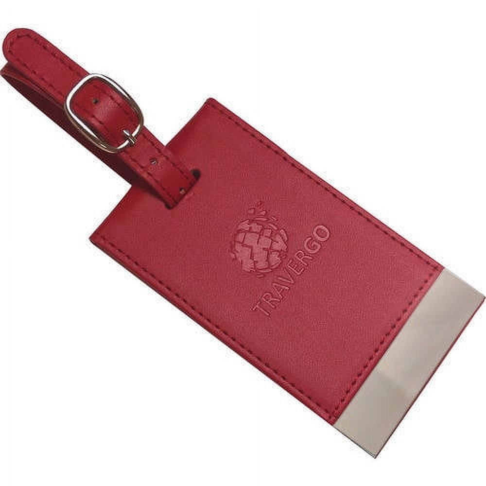 Magnetic Luggage Tag, 2pk, Red TR1260RD - Includes Plate for engravings