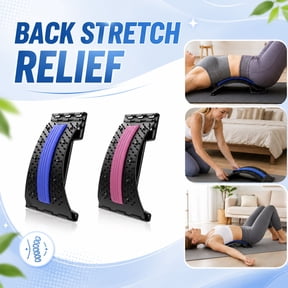Magnetic Lumbar Stretcher, 3 Level Adjustable Spine Decompression Back Cracker Board, Standard Ordinary, Pink