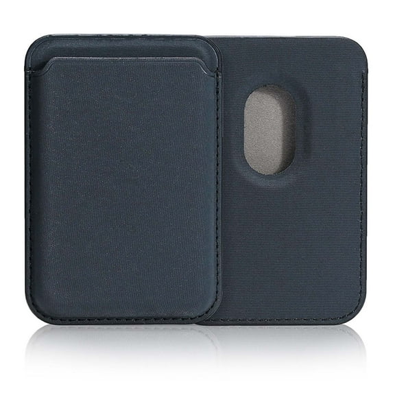 Magnetic Mag-Safe Wallet Cell Phone Card Holder for Phone Case with Mag-Safe, Stronger Magnetic PU Leather Phone Wallet Magnet Attached to iPhone 16/15/14/13/12 series,Black