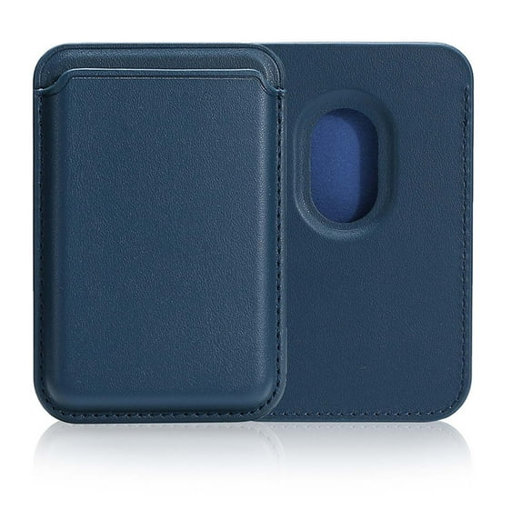 Magnetic Mag-Safe Wallet Cell Phone Card Holder for Phone Case with Mag-Safe, Stronger Magnetic PU Leather Phone Wallet Magnet Attached to iPhone 16/15/14/13/12 series,Sea Blue