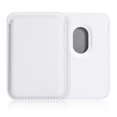 thumbnail image 1 of Magnetic Mag-Safe Wallet Cell Phone Card Holder for Phone Case with Mag-Safe, Stronger Magnetic PU Leather Phone Wallet Magnet Attached to iPhone 16/15/14/13/12 series,White, 1 of 9