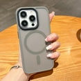 thumbnail image 1 of Magnetic MagSafe Case for iPhone 12/12 Pro, Support Wireless Charging, Military Grade Shockproof Protection Anti-Fingerprints Translucent Slim Phone Case for iPhone 12/12 Pro, Gray, 1 of 9